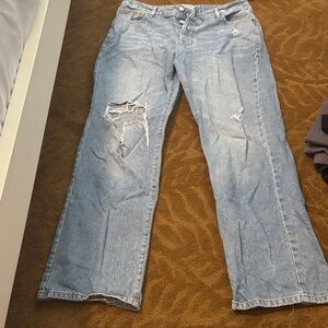 RSQ Light Blue Distressed Boyfriend Jeans